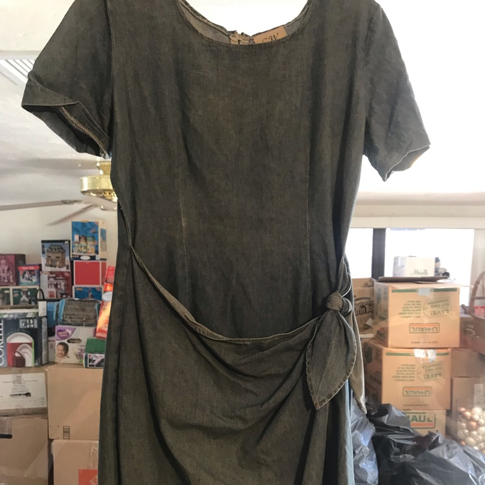 Denim wrap Dress